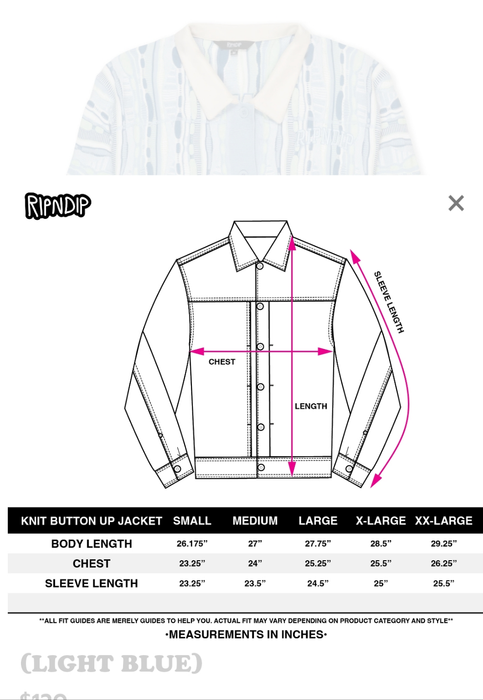 CORDED BUTTON UP JACKET (LIGHT
BLUE)