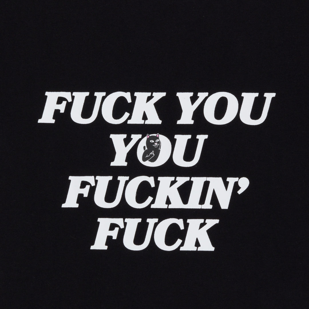 FUCKIN FUCK CROPPED RINGER TEE
(BLACK/WHITE)