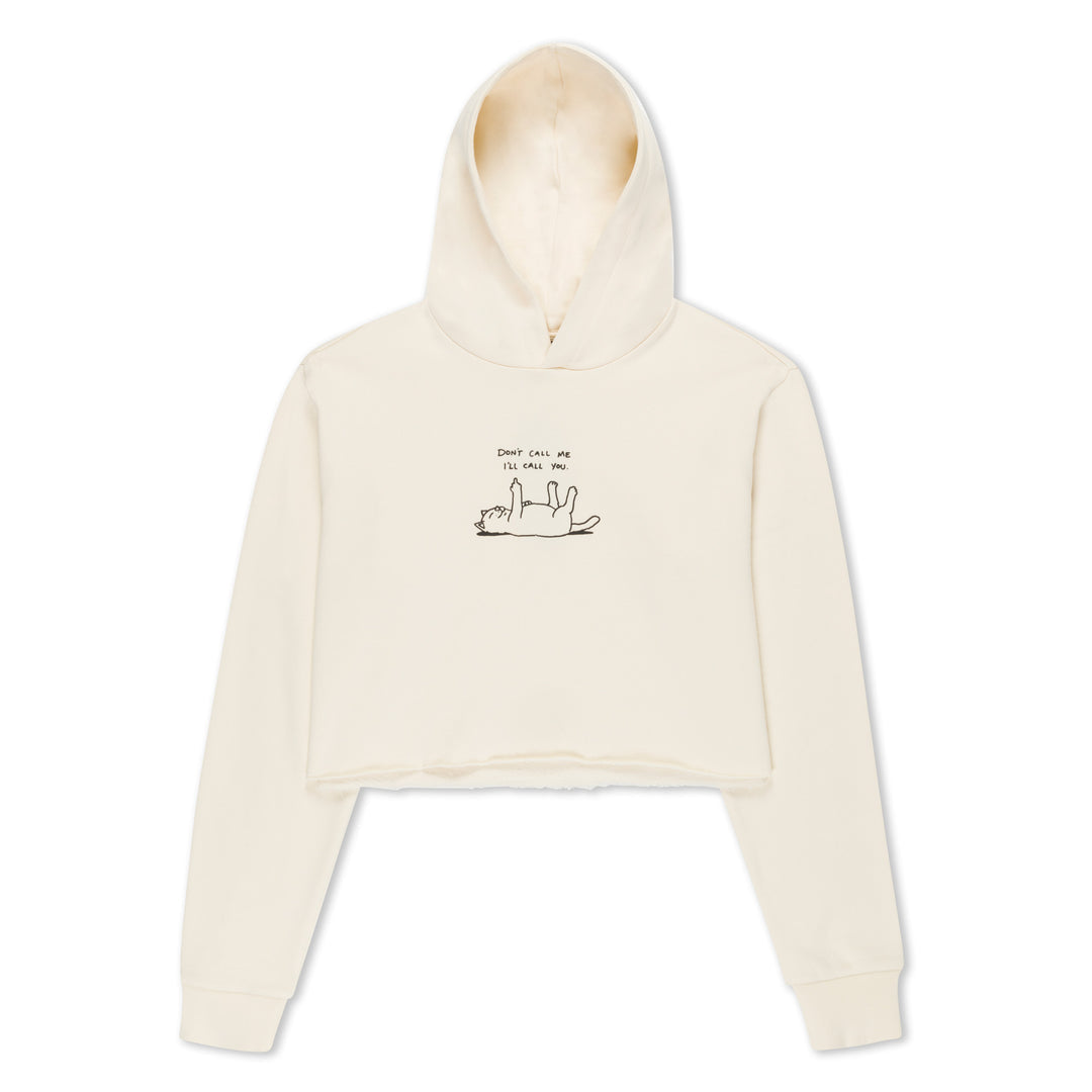 DON'T CALL ME CROPPED HOODIE
(NATURAL)