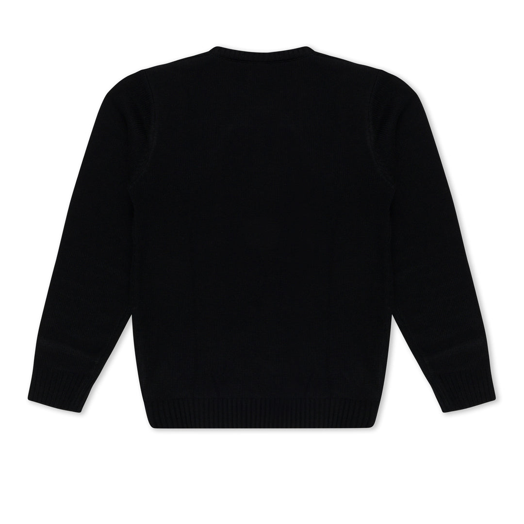 ELECTRIFYING SANTA KNIT SWEATER (BLACK)