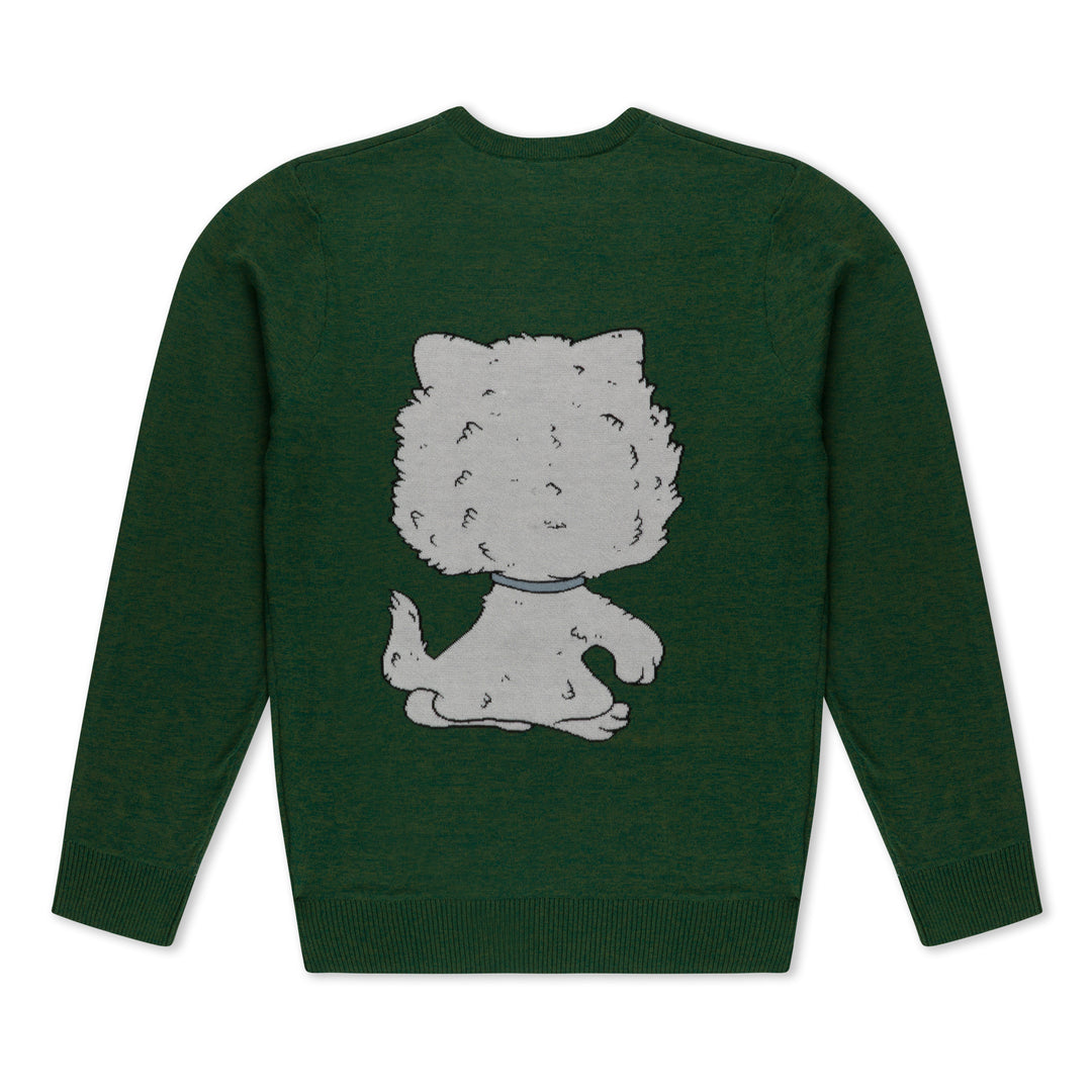 BIG HEAD KNIT SWEATER (PINE HEATHER)