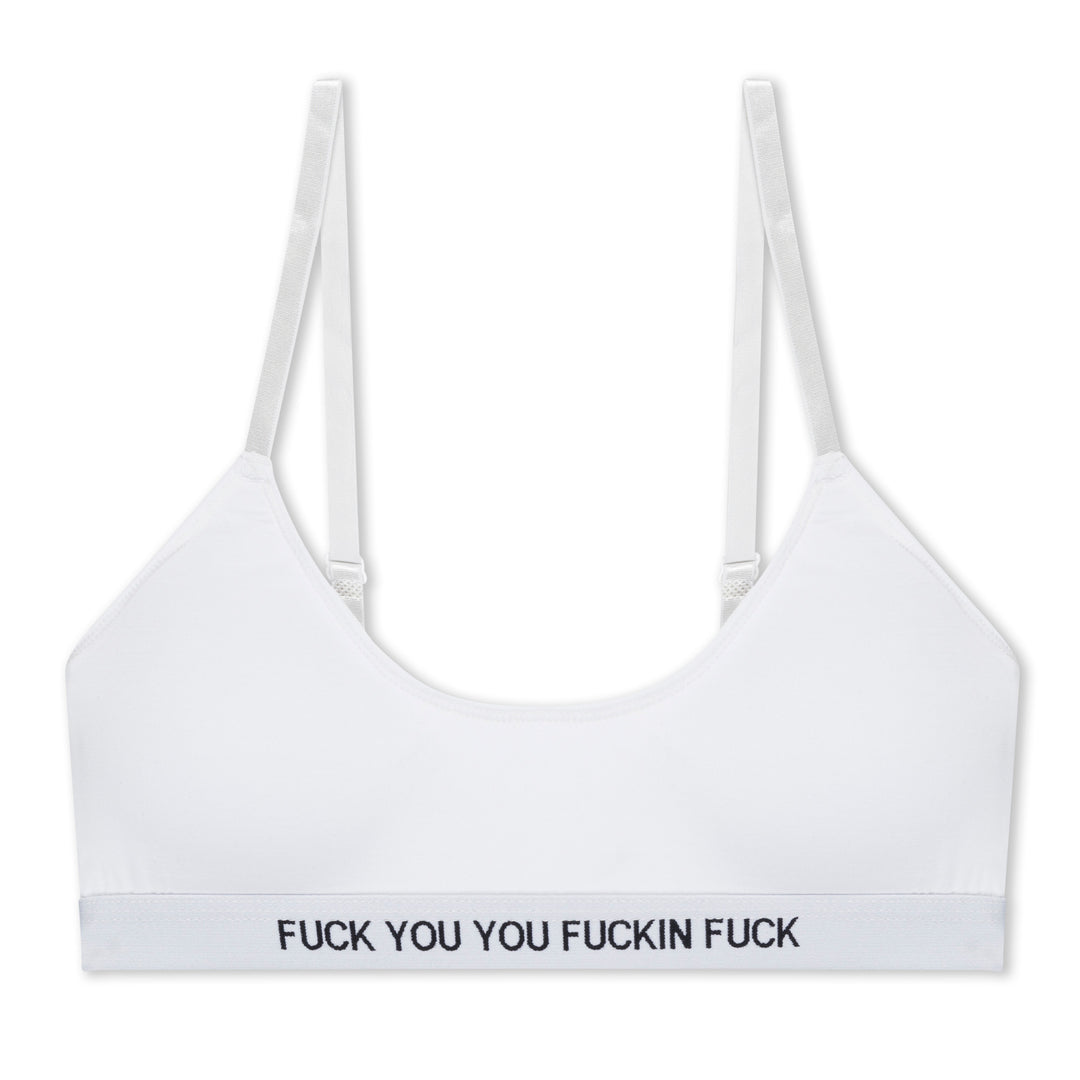 FUCKIN FUCK BRALETTE (WHITE)