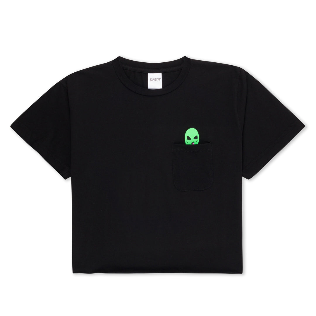 LORD ALIEN CROPPED POCKET camiseta (BLACK)