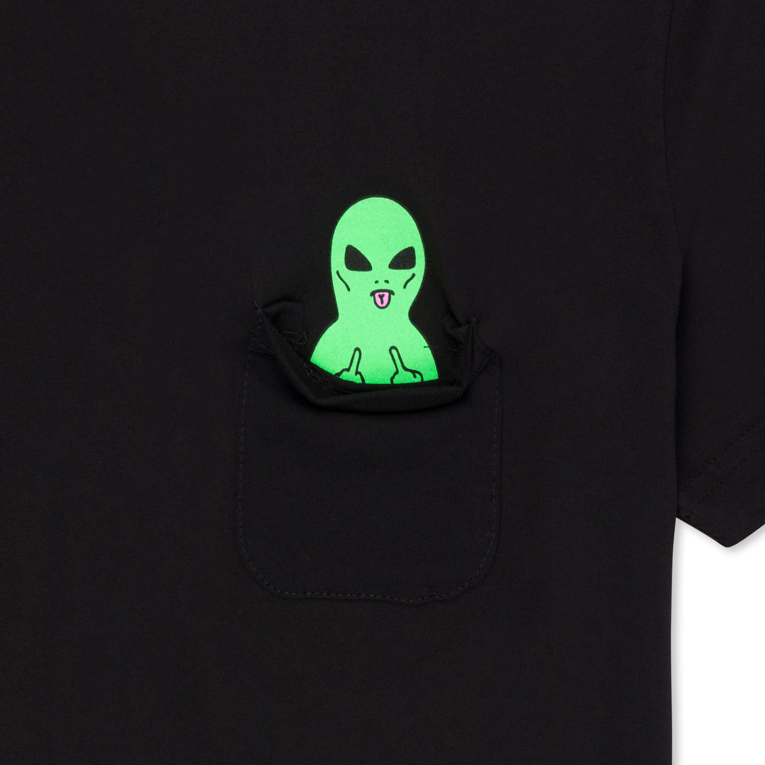 LORD ALIEN CROPPED POCKET camiseta (BLACK)