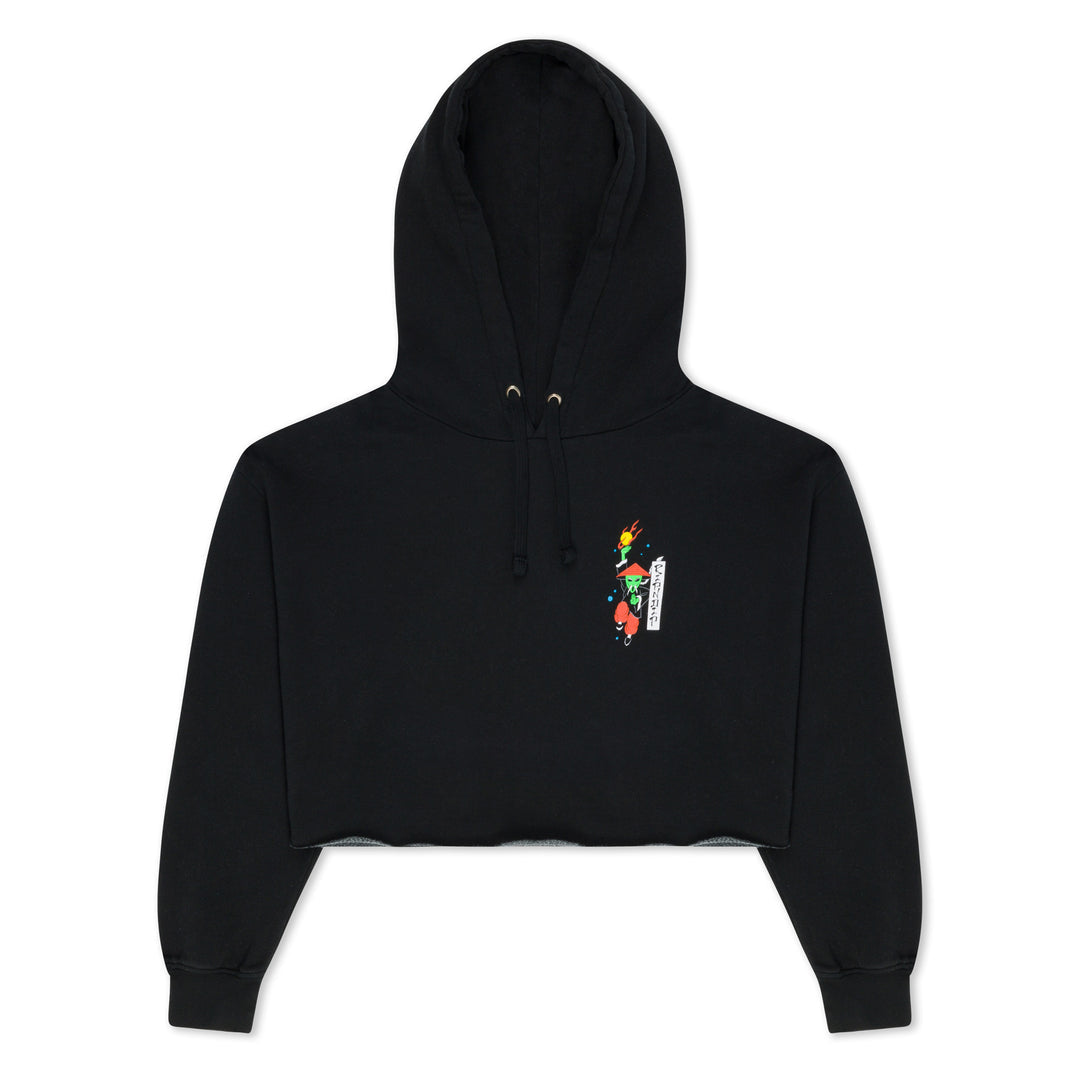 RYU CROPPED HOODIE (BLACK)