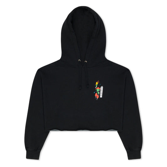 RYU CROPPED HOODIE (BLACK)