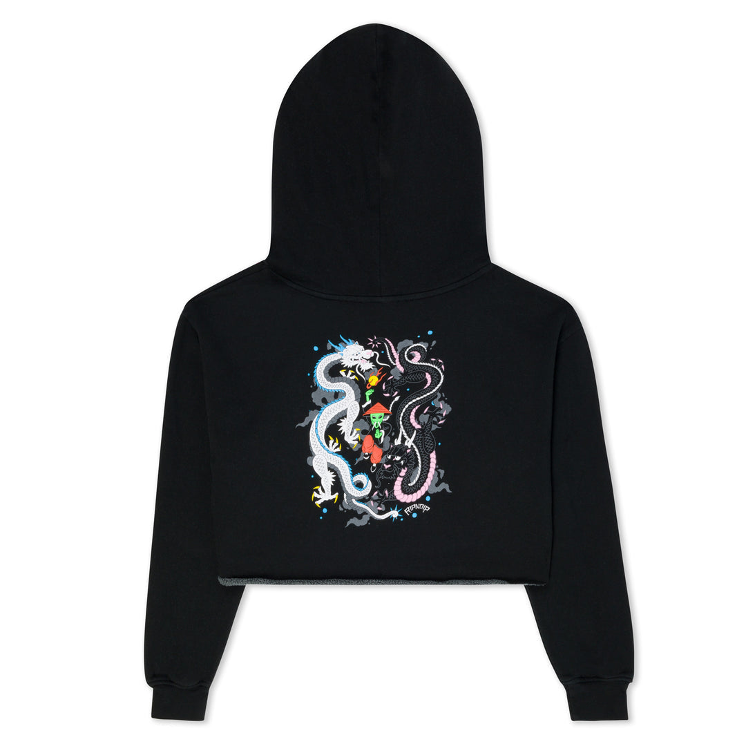 RYU CROPPED HOODIE (BLACK)